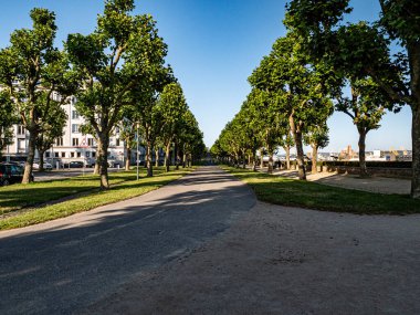 07.28.2024 Brest in Brittany, France Cours d'ajot avenue with green trees clipart