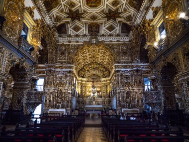 03.02.2025 Salvador de Bahia, Brazil. Inside of the Church and Convent of San Francisco clipart