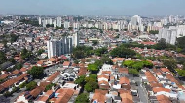 Morumbi bölgesinden Sao Paulo 'nun görüntüsü. Yüksek kalite 4k görüntü