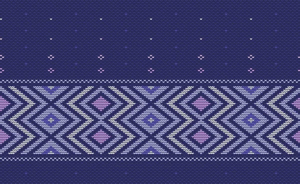 Crochet Patron Point Croix Vectoriel Fond Géométrique Style Navajo Abstrait — Image vectorielle