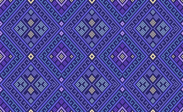 Embroidery Ethnic Pattern Vector Geometric Morocco Background Cross Screening Line — 스톡 벡터