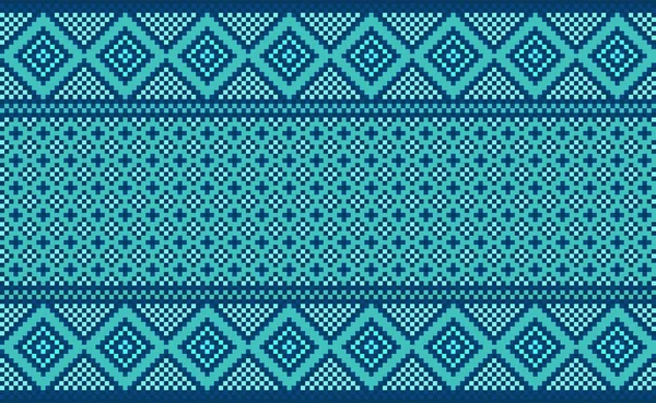 Pixel Motif Ethnique Broderie Vectorielle Fond Géométrique Modèle Élément Géométrique — Image vectorielle