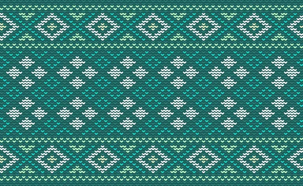 Gestrickte Ethnische Muster Vektor Kreuzstich Boho Hintergrund Stickerei Diagonalen Orientalischen — Stockvektor