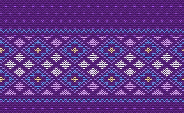 Modèle Tricot Pull Fond Tribal Broderie Ethnique Vectorielle Style Ornement — Image vectorielle