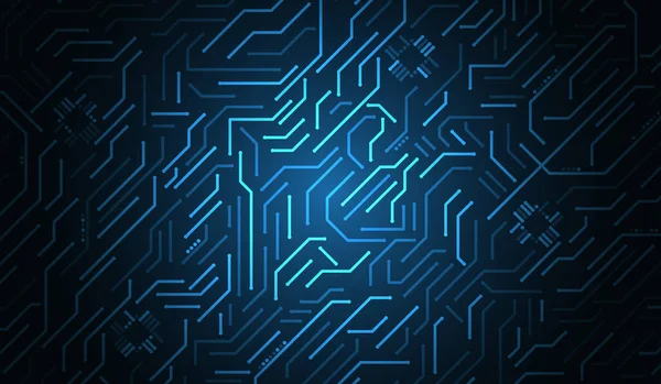 Cyberpołączenie Niebieskim Tle Nowoczesny Projekt Komunikacji Ilustracja Wektora Elektronicznego Abstrakcyjna — Wektor stockowy