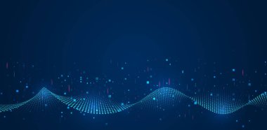 Soyut küresel bilim kurgu kavramı. Mavi arka planda dijital internet iletişimi. Geniş Siber Güvenlik İnternet ve ağ konsepti. Çeşitli teknolojik elementlere sahip yüksek teknoloji vektör çizimi.