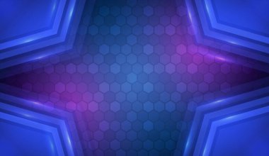 Modern technical background. Geometric background with hexagonal and high-tech elements for presentation or banner. Medical, technology, or science design. Molecule structure abstract background.