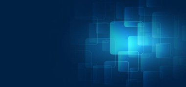 Geometrik arkaplan, sunum ve afiş için yüksek teknolojili ışık elemanları. Tıbbi, teknoloji ya da bilim tasarımı. Kare yapısı soyut arkaplan. Modern teknik arkaplan.