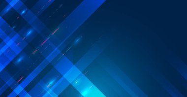 Parlak dinamik çizgileri olan soyut bir arkaplan. Gelecekçi kırmızı-mavi çizgiler. Sunumlar ve web siteleri için modern yüksek teknoloji. Dijital İnternet iletişimi.