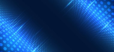 Sunumlar ve web siteleri için modern yüksek teknoloji. Parlak çember dinamik çizgileri olan soyut bir arkaplan. Hızlı bir tünel şeklinde kırmızı-mavi çizgiler, hareket eden yıldızlar..