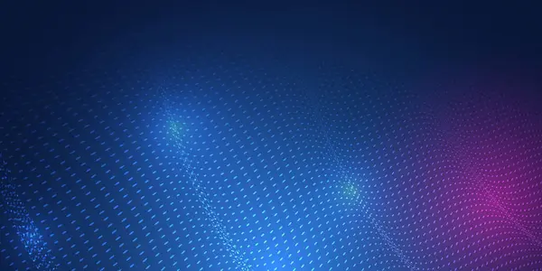 Arkaplan için fütüristik akış parçacık tasarımı. Parçacıklardan oluşuyor sunum için yüksek teknoloji konsepti, büyük veriler, afişler, el ilanları. Mavi arkaplanda soyut dalga hareketi ve dinamik ızgara çizgisi.