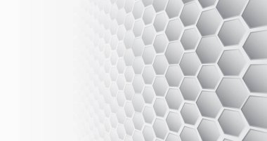 Çokgen soyut kompozisyon. Sağlık, tıbbi veya teknik konuların sunumu için gri moleküler arka plan. Altıgen nesnelerden Geometrik arkaplan, 3d, perspektif.