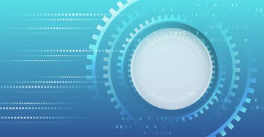 Soyut teçhizat şekilleri, ikili kodları ve parlayan veri hatları olan gelecekçi dijital teknoloji arka planı. IT, yapay zeka, yenilik ve siber kavramlar için mükemmel. Yüksek teknoloji sunumu için.