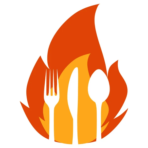 Ilustracja Logo Projektowania Restauracji Lub Kawiarni Menu Białym Tle — Wektor stockowy