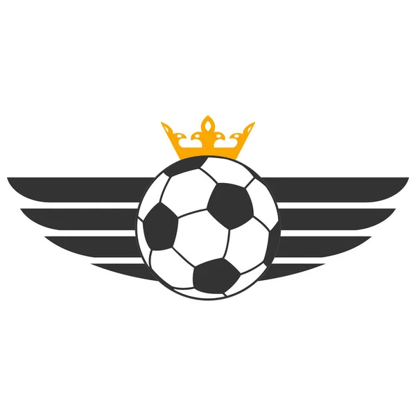 Campionato Calcio Logo Illustrazione Con Una Palla Sfondo Bianco Vettoriali Stock Royalty Free