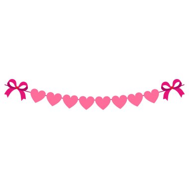 Beyaz arkaplanda kalpler ve kurdeleler olan Sevgililer Günü geçmişi.