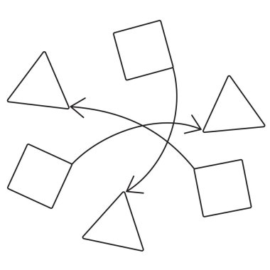 Yapay zeka denetimli öğrenme simgesi. Şeffaf arkaplanda ince çizgileri olan basit tek renkli siyah vektör çizgisi. Çizgi kalınlığı düzenlenebilir