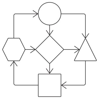 Yapay Zeka Güçlendirme Öğrenme simgesi. Şeffaf arkaplanda ince çizgileri olan basit tek renkli siyah vektör çizgisi. Çizgi kalınlığı düzenlenebilir