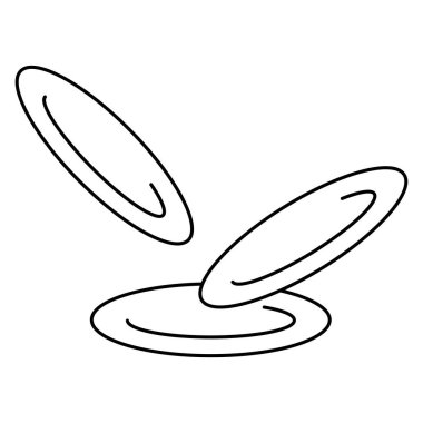 Eritrositler veya alyuvar hücreleri. Şeffaf arkaplanda izole edilmiş modern siyah ince çizgi vektör ikonu. Çizgi kalınlığı düzenlenebilir