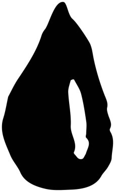 Tek yağmur damlası ya da bir damla sıvı. Kabataslak siyah vektör karalama şeffaf arkaplanda izole edildi. Klasik el yapımı çocuk tasarımı ögesi