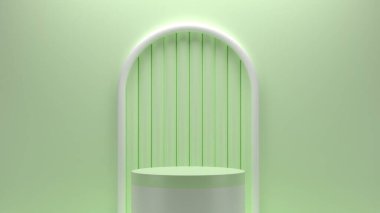 sahne arkaplan podyumu. Ürün rafı ayakta duruyor. Ürün göstermek için boş stand.