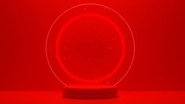 sahne arkaplan podyumu. Ürün rafı ayakta duruyor. Ürün göstermek için boş stand.