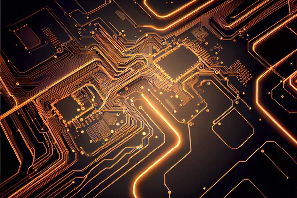 Abstract Electronic Circuit Board Background ai generated art