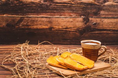 Buttered Bread with warm cow's milk