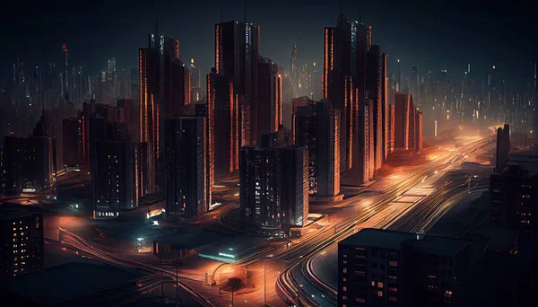 modern city night