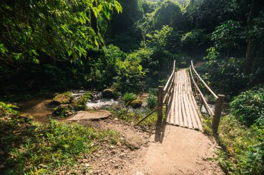 Yumuşak bir derenin üzerinde yemyeşil bir çayırda yuva yapmış sakin bir bambu köprüsü keşfedin. Doğayı seven ve maceraperestler için mükemmel. Canlı bir manzarada huzur arıyorlar..