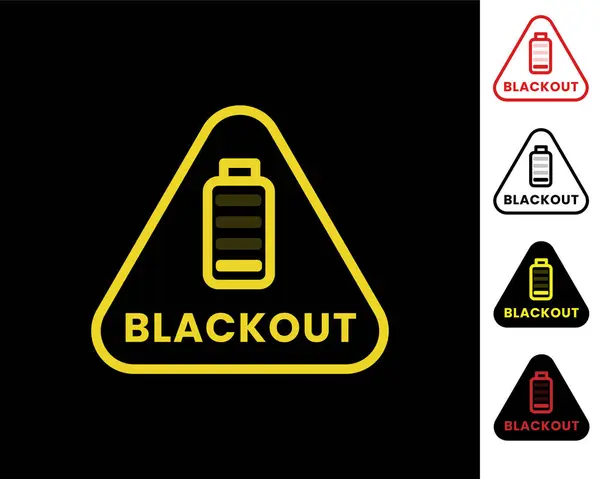 Blackout Power Outage Icon Symbol Sticker — Stock Vector