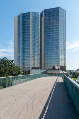 Grand Hotel Prague Towers is a high-rise five-star hotel in Prague's Nusl near the Prague Congress Center. clipart