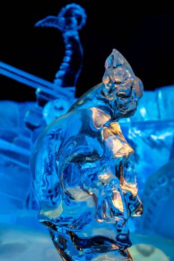 Riegrovy sady 'deki Buz Sergisi ve Buz Sihirli Buz Parkı.