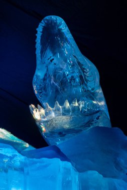 Riegrovy sady 'deki Buz Sergisi ve Buz Sihirli Buz Parkı.