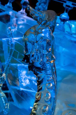 Riegrovy sady 'deki Buz Sergisi ve Buz Sihirli Buz Parkı.