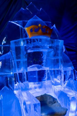 Riegrovy sady 'deki Buz Sergisi ve Buz Sihirli Buz Parkı.