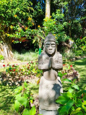 Panama, Boquete, 31 Aralık 2022, Kolombiya kökenli antik heykel.