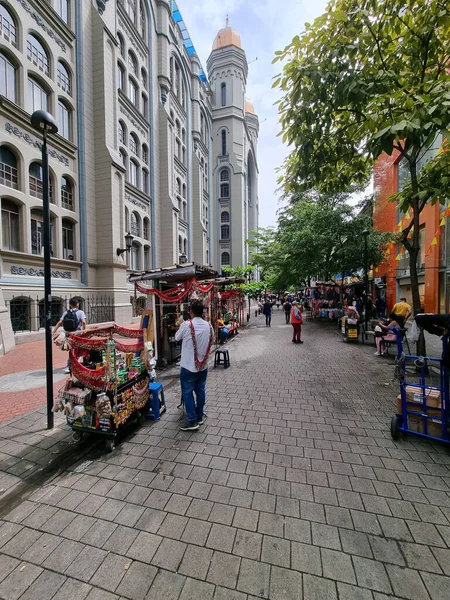 Kolombia Medellin Mei 2023 Pasar Jalanan Jalan Carabobo — Stok Foto