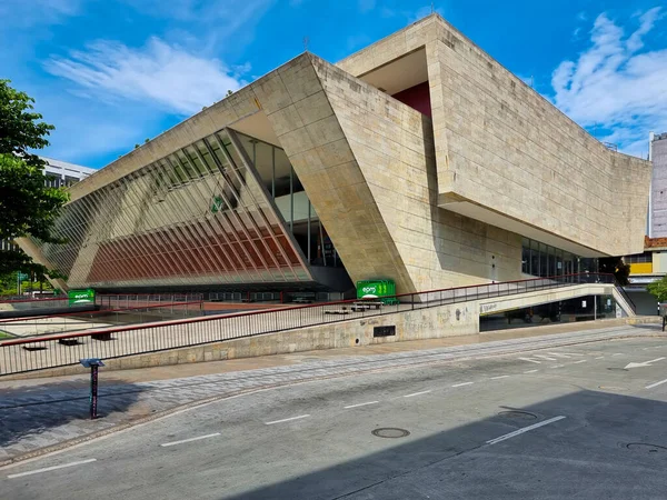 Kolumbia Medellin Maja 2023 Budynek Biblioteki Dzielnicy Carabobo — Zdjęcie stockowe