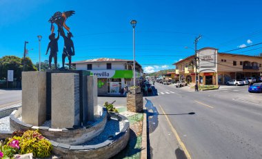 Panama, Boquete, 3 Mart 2024, İspanya 'dan bağımsızlığa adanmış heykel heykeli