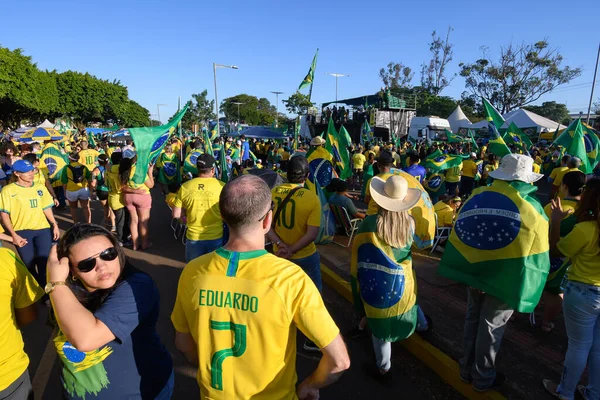 Campo Grande Brasil Novembro 2022 Manifestantes Brasileiros Nas Ruas Pedindo — Fotografia de Stock