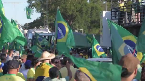 Campo Grande Brazylia Listopada 2022 Protestujący Ulicach Proszący Interwencję Federalną — Wideo stockowe