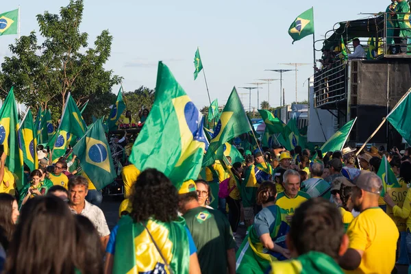 Campo Grande Brasil Noviembre 2022 Manifestantes Brasileños Las Calles Pidiendo —  Fotos de Stock