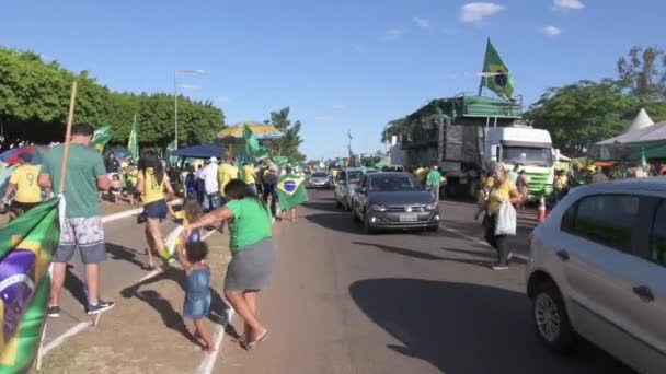 Campo Grande Brasile Novembre 2022 Manifestanti Strade Che Chiedono Intervento — Video Stock