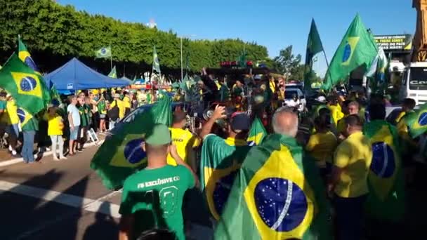 Campo Grande Brezilya Kasım 2022 Brezilya Cumhuriyeti Bildirgesi Gününde Insanlar — Stok video