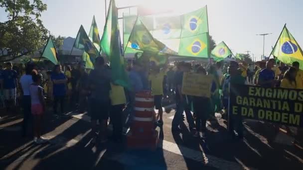 Campo Grande Brasil Noviembre 2022 Día Proclamación República Brasileña Gente — Vídeos de Stock