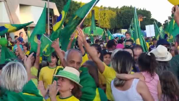 Campo Grande Brasil Noviembre 2022 Día Proclamación República Brasileña Gente — Vídeo de stock