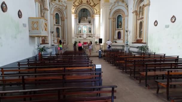 Porto Seguro Brazil January 2023 Indoors Mother Church Nossa Senhora — Vídeo de Stock