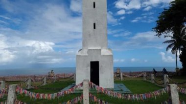 Porto Seguro, BA, Brazil - January 03, 2023: view of the brazilian navy lighthouse at the Historic Center of Porto Seguro.