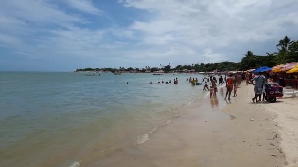 Santa Cruz Cabralia Brazil January 2023 View Coroa Vermelha Beach — Wideo stockowe